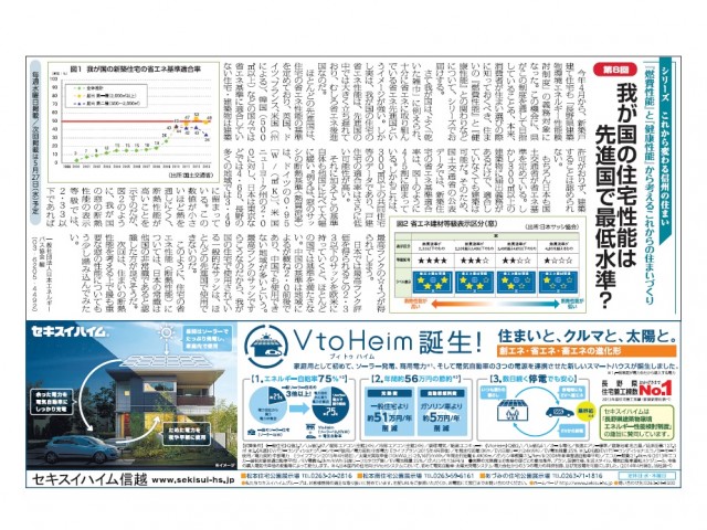 市民タイムス（長野県）連載・第８回　我が国の住宅性能は先進国で最低水準？
